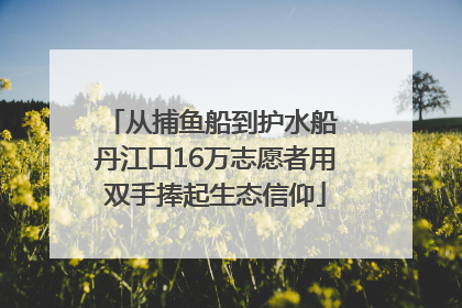 从捕鱼船到护水船 丹江口16万志愿者用双手捧起生态信仰