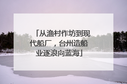 从渔村作坊到现代船厂，台州造船业逐浪向蓝海