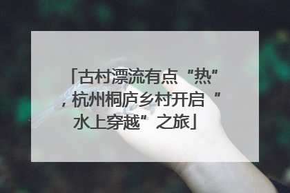 古村漂流有点“热”，杭州桐庐乡村开启“水上穿越”之旅