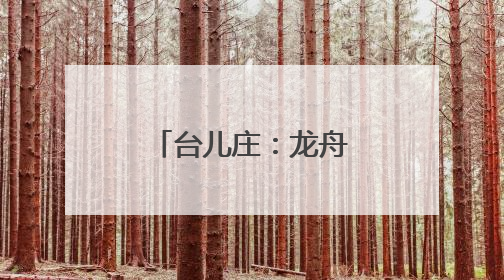 台儿庄：龙舟竞渡扬激情 民俗游园传文化