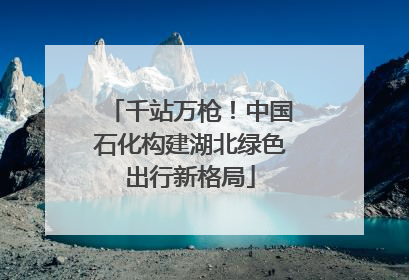 千站万枪！中国石化构建湖北绿色出行新格局