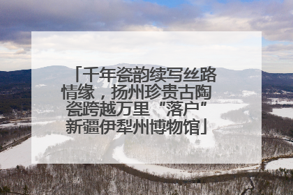 千年瓷韵续写丝路情缘，扬州珍贵古陶瓷跨越万里“落户”新疆伊犁州博物馆