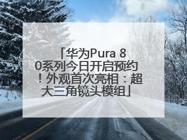 华为Pura 80系列今日开启预约！外观首次亮相：超大三角镜头模组