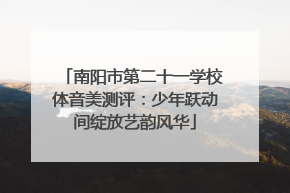 南阳市第二十一学校体音美测评：少年跃动间绽放艺韵风华