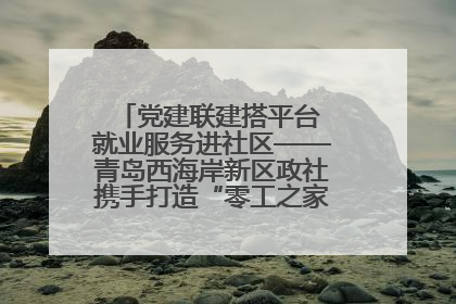 党建联建搭平台 就业服务进社区——青岛西海岸新区政社携手打造“零工之家”就业服务新阵地