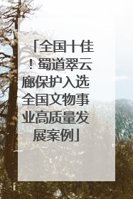 全国十佳！蜀道翠云廊保护入选全国文物事业高质量发展案例