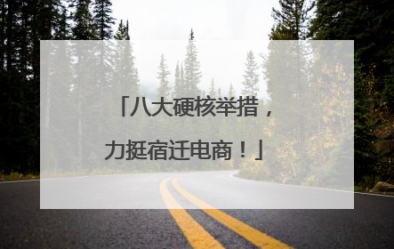 八大硬核举措，力挺宿迁电商！