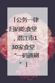 公务一律扫码吃食堂，潜江市130家食堂“一码通刷”