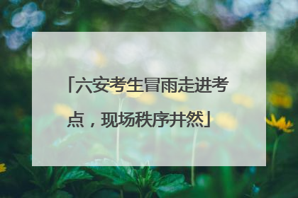 六安考生冒雨走进考点，现场秩序井然