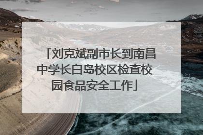 刘克斌副市长到南昌中学长白岛校区检查校园食品安全工作