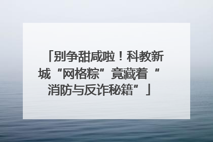 别争甜咸啦！科教新城“网格粽”竟藏着“消防与反诈秘籍”