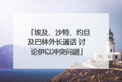 埃及、沙特、约旦及巴林外长通话 讨论伊以冲突问题
