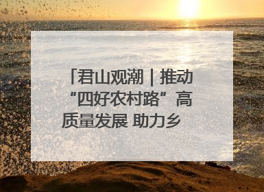 君山观潮｜推动“四好农村路”高质量发展 助力乡村振兴出新彩