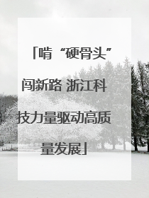 啃“硬骨头”闯新路 浙江科技力量驱动高质量发展