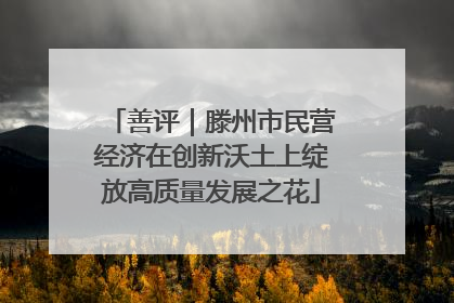 善评｜滕州市民营经济在创新沃土上绽放高质量发展之花
