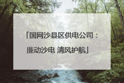 国网沙县区供电公司：廉动沙电 清风护航