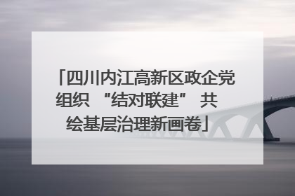 四川内江高新区政企党组织 “结对联建” 共绘基层治理新画卷