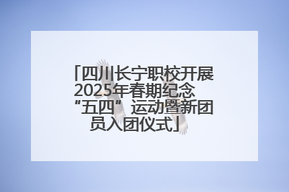 四川长宁职校开展2025年春期纪念“五四”运动暨新团员入团仪式