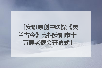 安职原创中医操《灵兰古今》亮相安阳市十五届老健会开幕式