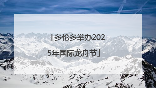 多伦多举办2025年国际龙舟节