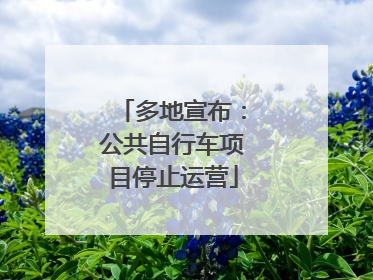 多地宣布：公共自行车项目停止运营