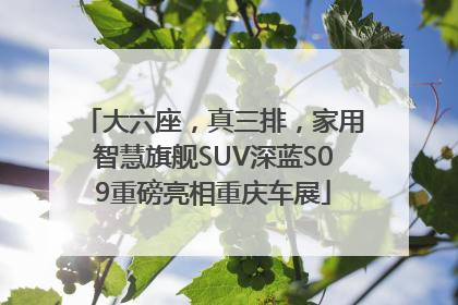 大六座，真三排，家用智慧旗舰SUV深蓝S09重磅亮相重庆车展