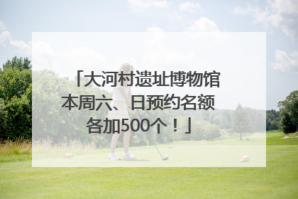 大河村遗址博物馆本周六、日预约名额各加500个！