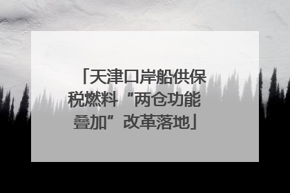 天津口岸船供保税燃料“两仓功能叠加”改革落地