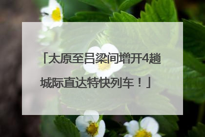 太原至吕梁间增开4趟城际直达特快列车！
