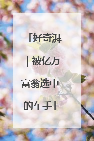 好奇湃｜被亿万富翁选中的车手