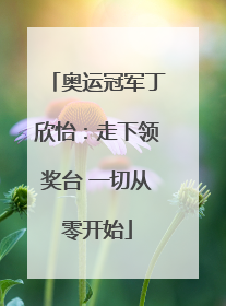 奥运冠军丁欣怡：走下领奖台 一切从零开始