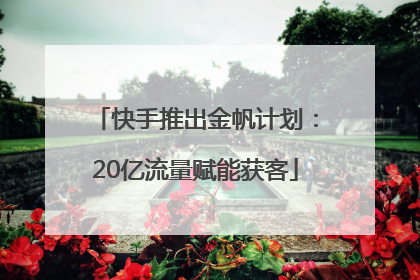 快手推出金帆计划：20亿流量赋能获客