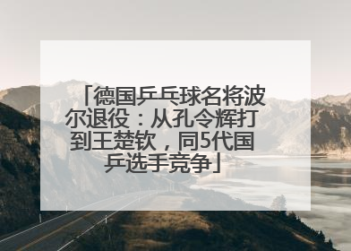 德国乒乓球名将波尔退役：从孔令辉打到王楚钦，同5代国乒选手竞争