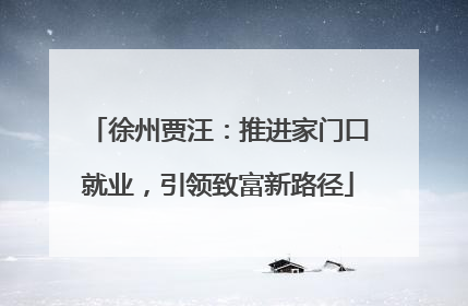徐州贾汪：推进家门口就业，引领致富新路径