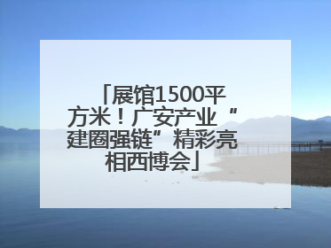 展馆1500平方米！广安产业“建圈强链”精彩亮相西博会