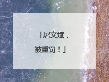 屠文斌，被重罚！