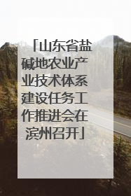 山东省盐碱地农业产业技术体系建设任务工作推进会在滨州召开