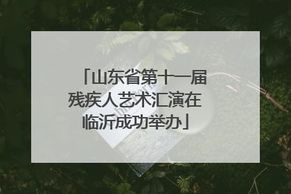 山东省第十一届残疾人艺术汇演在临沂成功举办