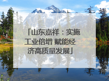 山东嘉祥：实施工业倍增 赋能经济高质量发展