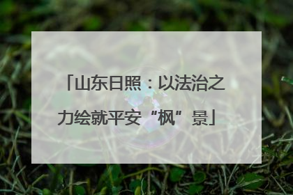 山东日照：以法治之力绘就平安“枫”景