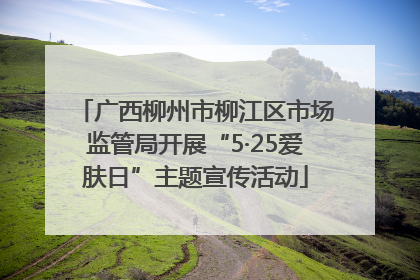广西柳州市柳江区市场监管局开展“5·25爱肤日”主题宣传活动