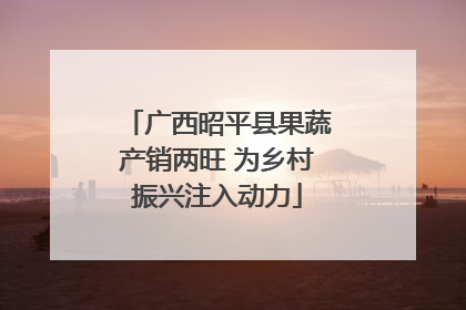 广西昭平县果蔬产销两旺 为乡村振兴注入动力