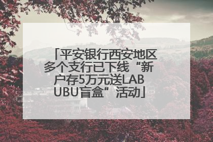 平安银行西安地区多个支行已下线“新户存5万元送LABUBU盲盒”活动