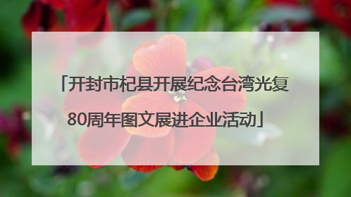 开封市杞县开展纪念台湾光复80周年图文展进企业活动