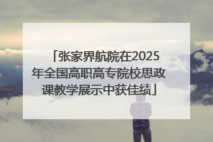 张家界航院在2025年全国高职高专院校思政课教学展示中获佳绩
