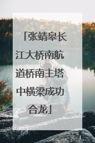 张靖皋长江大桥南航道桥南主塔中横梁成功合龙