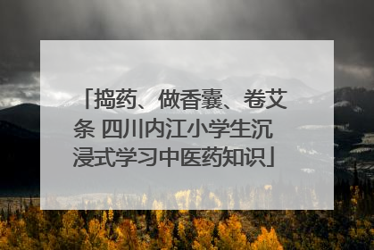 捣药、做香囊、卷艾条 四川内江小学生沉浸式学习中医药知识