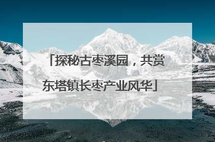 探秘古枣溪园，共赏东塔镇长枣产业风华