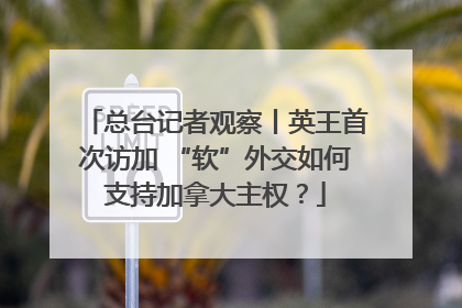 总台记者观察丨英王首次访加 “软”外交如何支持加拿大主权？