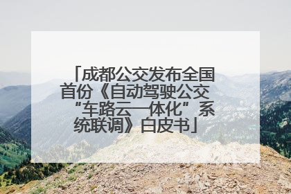 成都公交发布全国首份《自动驾驶公交“车路云一体化”系统联调》白皮书
